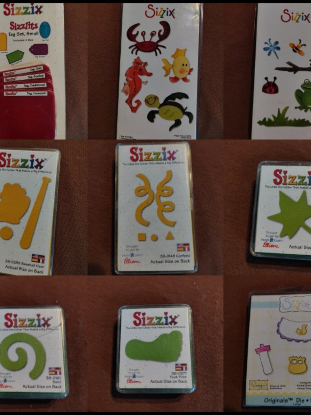 Sizzix - 9 Piece Paper Die Craft BUNDLE